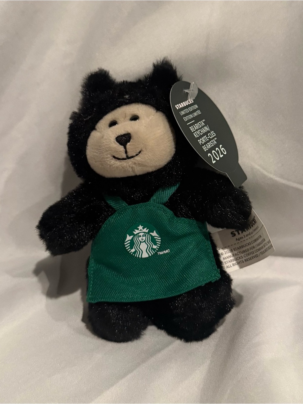 Halloween Starbucks Black Cat Bearista Keychain Limited Edition 2026